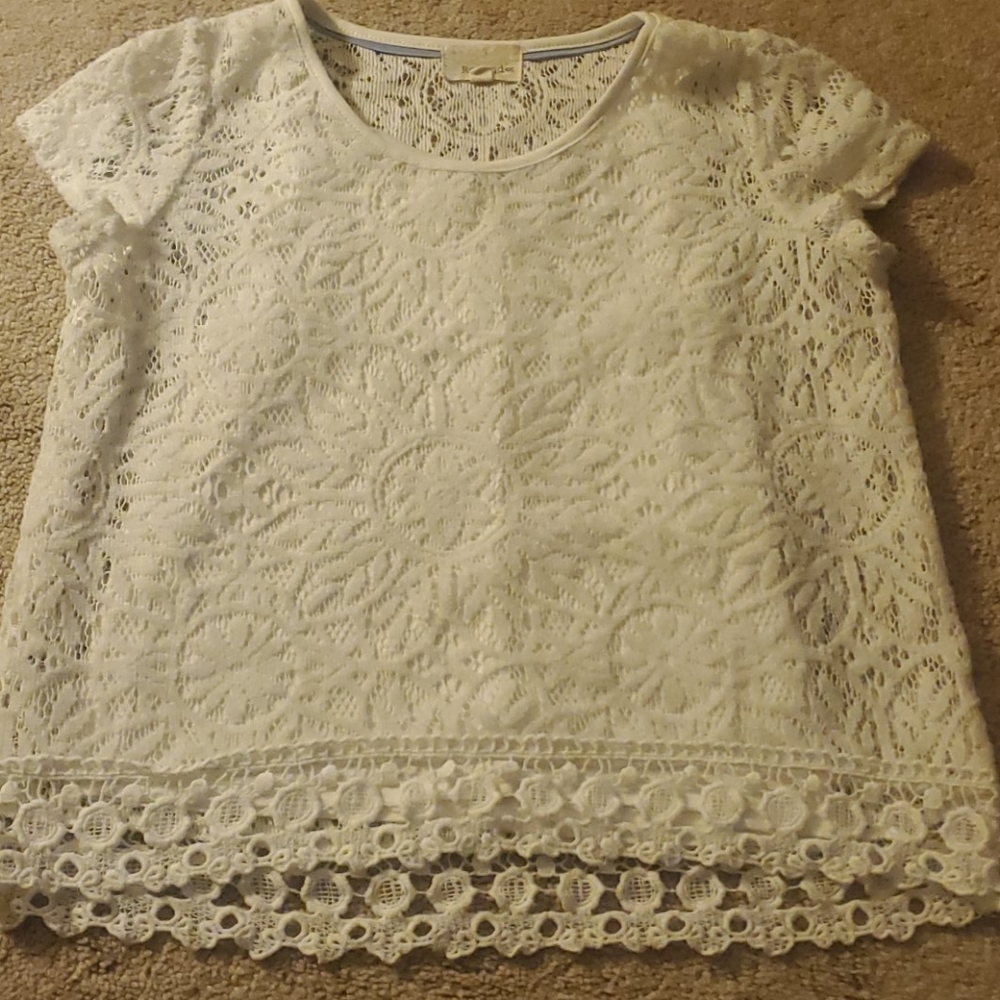 Rewind white lace shirt